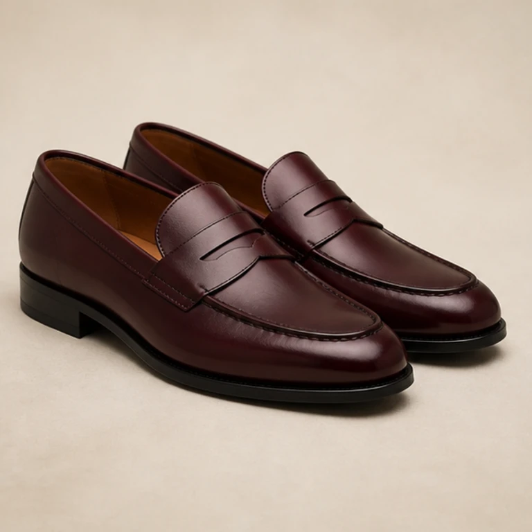 crocodile-embossed leather loafers