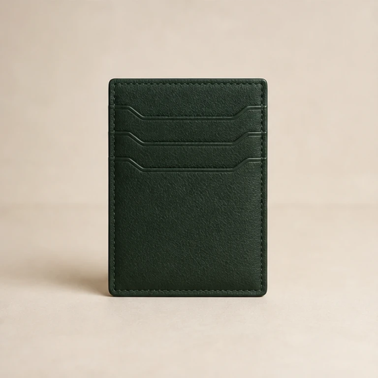 triangle-logo leather wallet